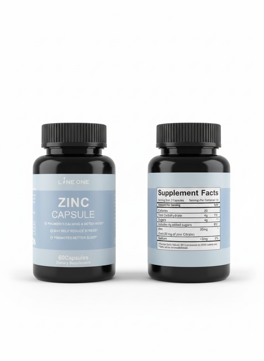 🛡️ LINEONE Zinc Capsule - Mood, Sleep & Immune Support (60 Capsules)